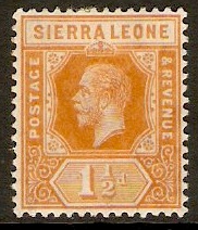 Sierra Leone 1912 1d Orange. SG114.