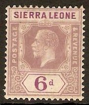 Sierra Leone 1912 6d Dull and bright purple. SG119.