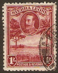 Sierra Leone 1932 1s Lake. SG163.