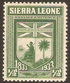 Sierra Leone 1933 d Green. SG168.