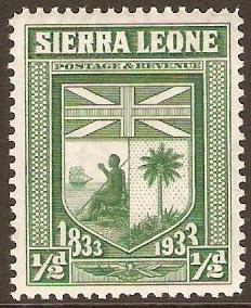 Sierra Leone 1933 d. Green. SG168.