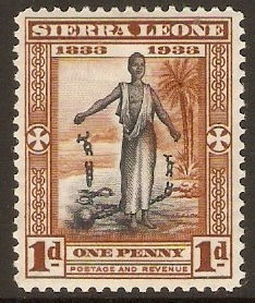 Sierra Leone 1933 1d Black and brown. SG169.