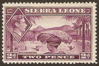 Sierra Leone 1938 2d Mauve. SG191.