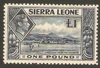 Sierra Leone 1938 1 Deep blue. SG200.
