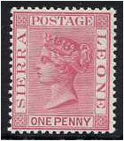 Sierra Leone 1883 1d. Rose-Red. SG24.