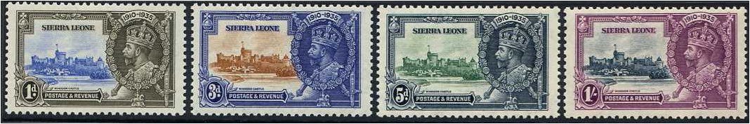 Sierra Leone 1935 Silver Jubilee Set. SG181-SG184.
