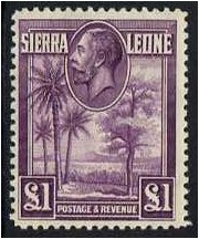 Sierra Leone 1932 1 Purple. SG167.