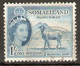 Somaliland Protectorate 1953 1s Light blue. SG144.