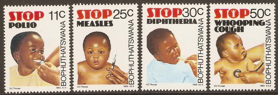 Bophuthatswana 1985 Health Set. SG154-SG157.