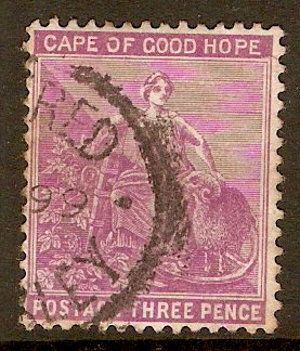Cape of Good Hope 1882 3d Deep claret. SG43a.