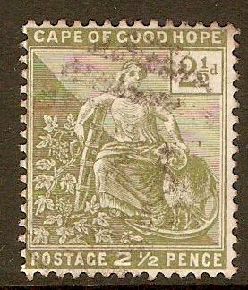 Cape of Good Hope 1892 2½d Olive-green. SG56a.