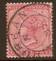 Natal 1874 1d Dull rose. SG66.