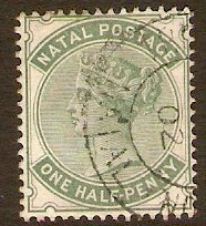 Natal 1882 ½d Dull green. SG97a.