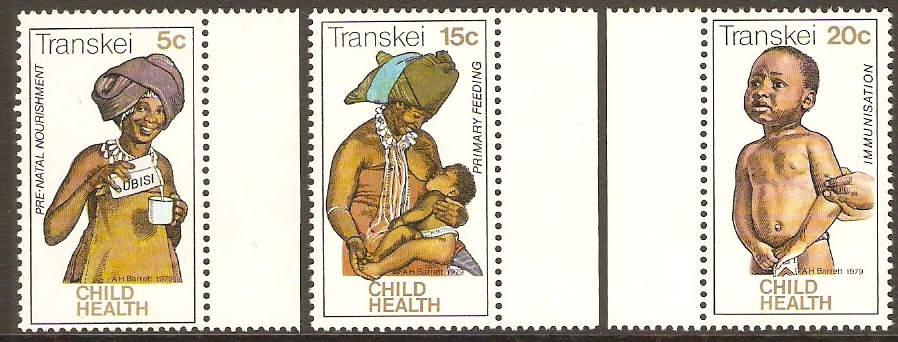 Transkei 1979 Child Health Set. SG62-SG64.