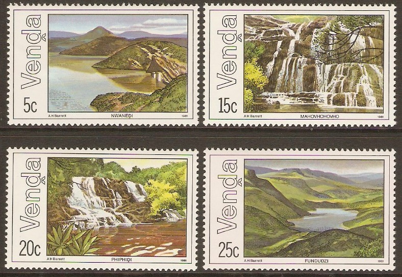 Venda 1981 Lakes and Waterfalls Set. SG42-SG45. FDC.