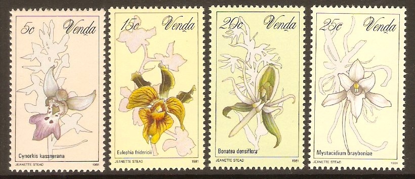 Venda 1981 Orchids Set. SG46-SG49.