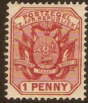 Transvaal 1894 1d Carmine. SG201.