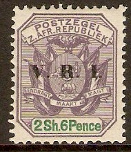 Transvaal 1900 2s.6d Dull violet and green. SG234.