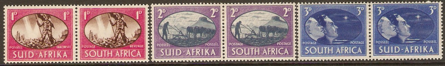 South Africa 1946 Victory Set. SG108-SG110.