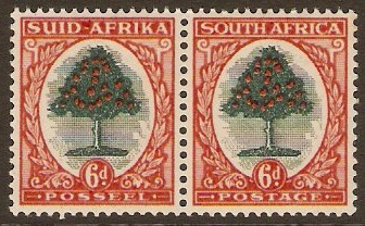 South Africa 1947 6d Green and red-orange. SG119.