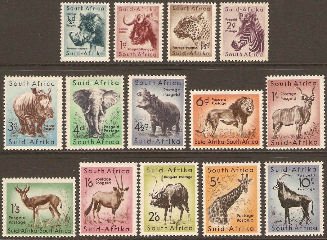South Africa 1954 Wildlife Set. SG151-SG164.