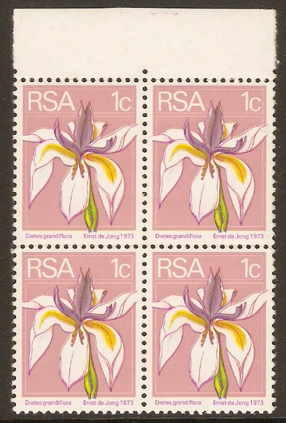 South Africa 1974 1c Iris Stamp. SG348.