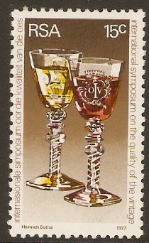 South Africa 1977 4c Wine Symposium Stamp. SG411.