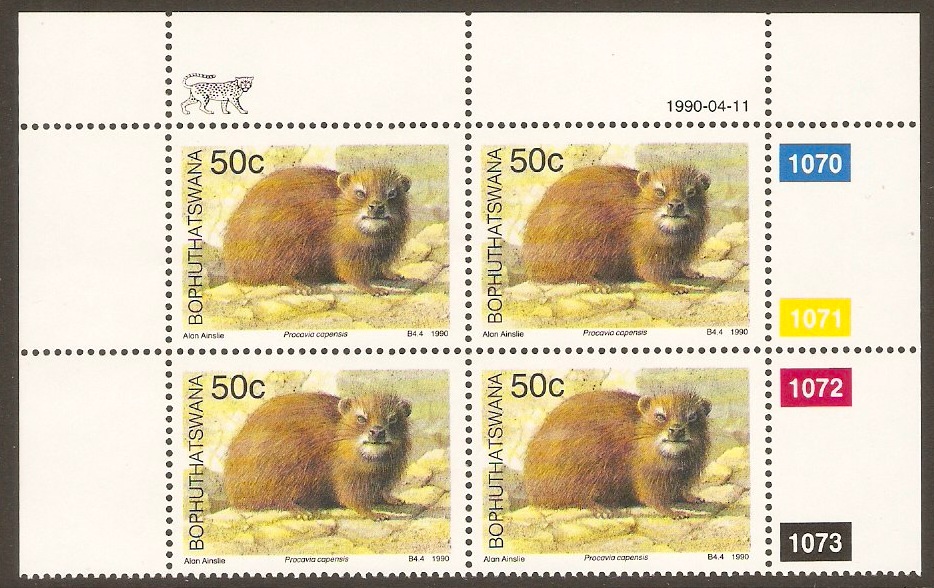 Bhophuthatswana 1990 50c Small Mammals Series. SG238.