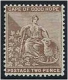 Cape of Good Hope 1884 2d. Deep Bistre. SG50a.
