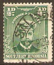 Southern Rhodesia 1924 d Blue-green. SG1.