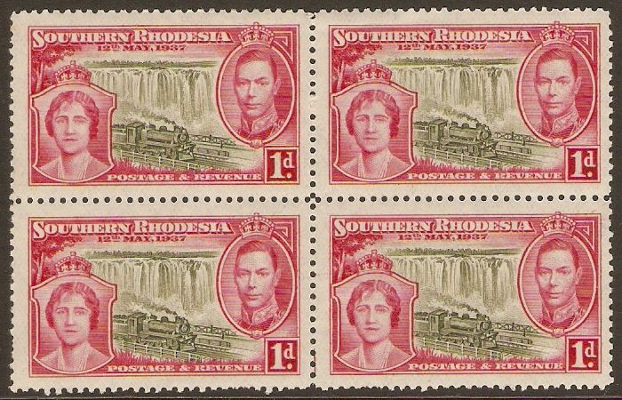 Southern Rhodesia 1937 1d Coronation Series. SG36.