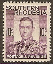 Southern Rhodesia 1937 10d purple. SG47.