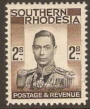 Southern Rhodesia 1937 2s black and brown. SG50.