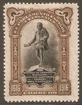 Spain 1916 Black and brown - Official stamp. SGO360