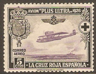Spain 1926 5c Violet and black Air Stamp series. SG407.