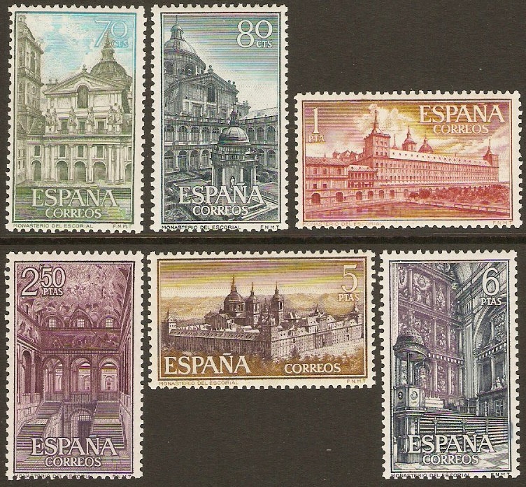 Spain 1961 Escorial Palace Set. SG1443-SG1448.