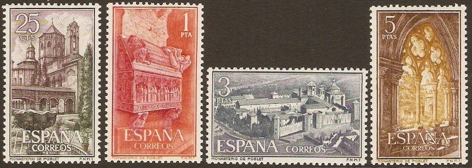 Spain 1963 Poblet Monastery Set. SG1555-SG1558.