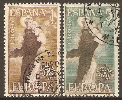 Spain 1963 Europa Stamps Set. SG1580-SG1581.