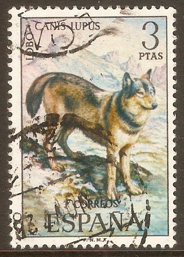 Spain 1972 3p Fauna series - Wolf. SG2162.