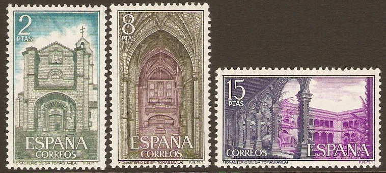 Spain 1972 St. Thomas Monastery Set. SG2169-SG2171.