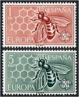 Spain 1962 Europa Stamp Set. SG1509-SG1510.