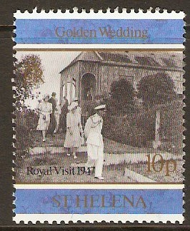 St Helena 1997 10p QEII Golden Wedding Series. SG746.