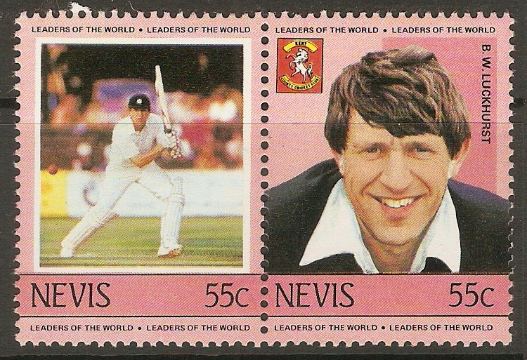 Nevis 1984 55c Cricketers (2nd. Series). SG241-SG242.