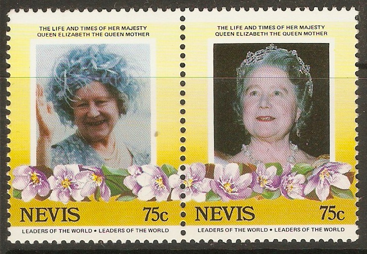 Nevis 1985 75c Queen Mother series. SG311-SG312.