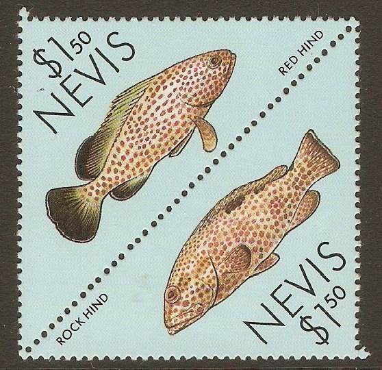 Nevis 1987 $1.50 Coral Reef Fishes series. SG481-SG482.