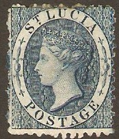 St Lucia 1863 (4d) Indigo. SG7.