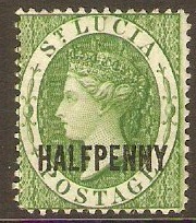 St Lucia 1881 d Green. SG23.