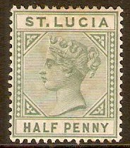 St Lucia 1883 d Dull green. SG31.