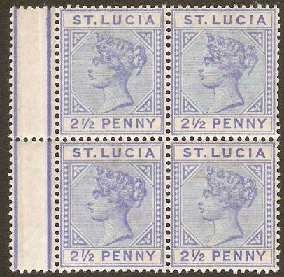 St Lucia 1891 2d Ultramarine. SG46.