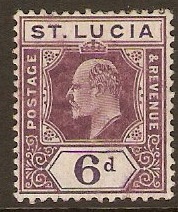 St Lucia 1904 6d Dull purple and violet. SG72.